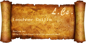Leschner Csilla névjegykártya